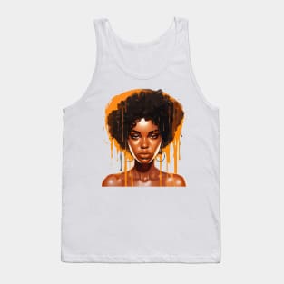 Afrocentric Woman Dripping With Melanin Tank Top